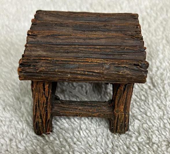 Miniature Mountain Furniture, Appalachian Bench, Chair & Table, Fairy Garden Furniture