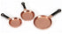 Dollhouse Copper Frying Pans, Set of 3 Miniature Frying Pans, Dollhouse Kitchen