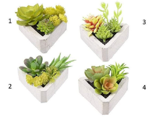 Artificial Succulent Plant in Gray Planter