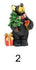 Holiday Fairy Garden Black Bear Figurine