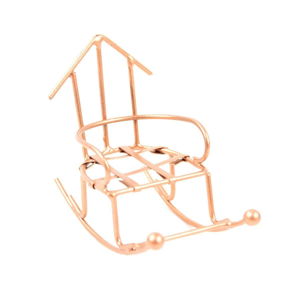 Copper Wire Rocking Chair | Fairy Miniatures