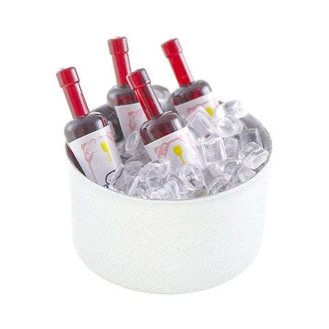 Miniature Wine Bottles on Ice