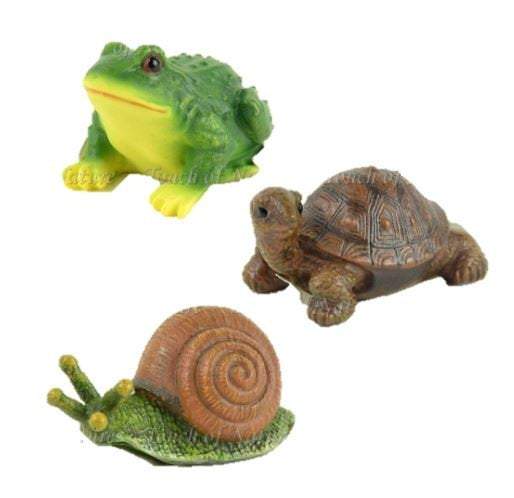 Choice of Frog or Turtle or Snail Garden Critters