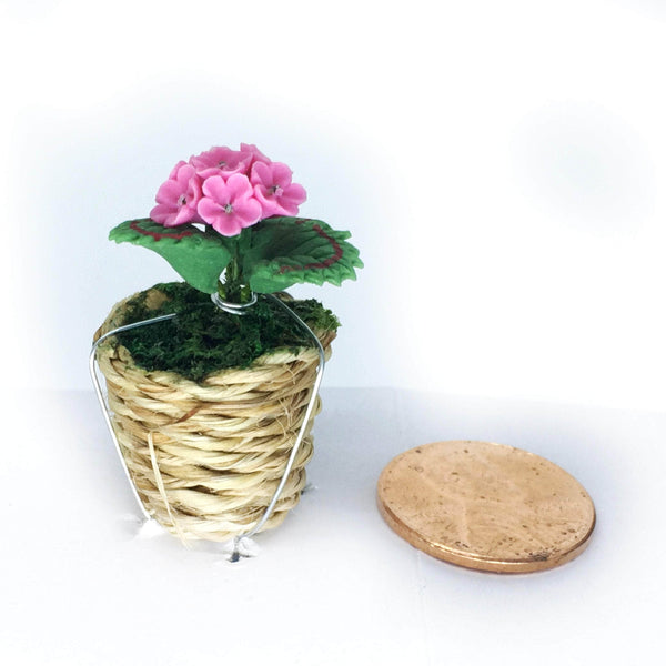 Choice of Dollhouse Miniature Pink or Red Geraniums