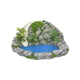 Pond with with Rock Wall and Waterslide
