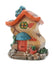Orange Roof House,  6&quot; Fairy Garden House, Birthday or Holiday Gift Idea, Table Centerpiece
