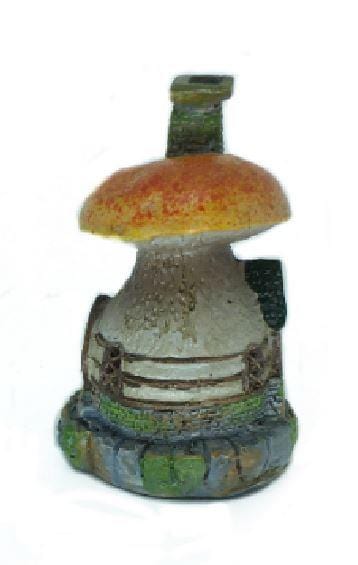 Micro Mini Mushroom House, Orange Capped Mushroom House, Terrarium House