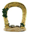 Miniature Gold Horseshoe Arch, Fairy Garden Shamrock Arch, Irish Decor, St. Patrick&#39;s Day Arch