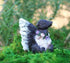 Flower the Skunk Figurine, Miniature Skunk Holding Flowers, Shadow Box Animal