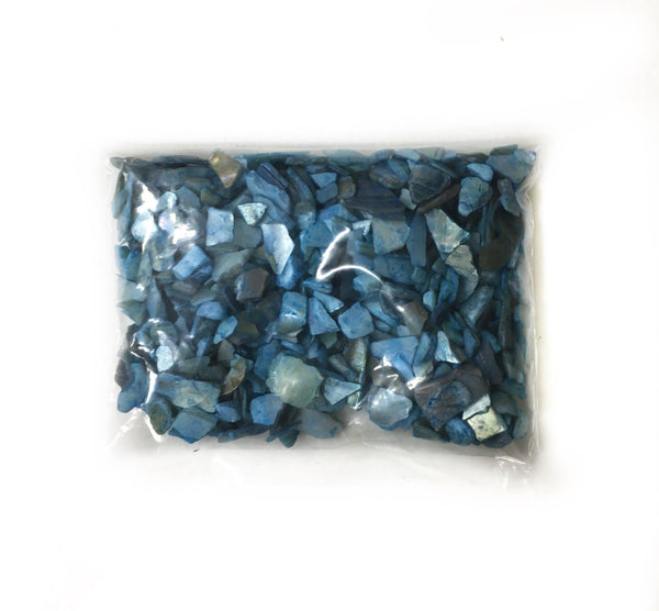 Choice of Crushed Blue or Tan Seashell Pieces, Shiny  Polished Seashell Chips, Fairy Garden Landscaping