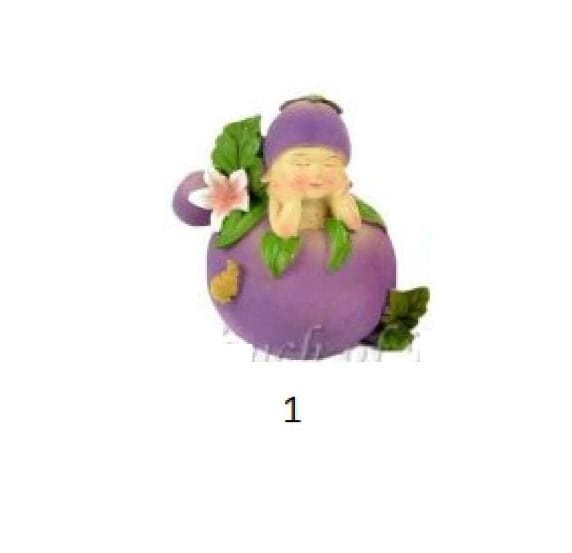 Choice of Miniature Babies Sleeping in Fruit, Spring Fairy Garden Babies, Baby Shower Cake Topper