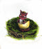 Red Baby Dragon Hatchling in a Green Nest, Dragon Egg Hatching