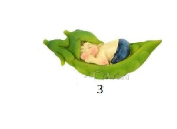 Choice of Miniature Babies Sleeping in Fruit, Spring Fairy Garden Babies, Baby Shower Cake Topper