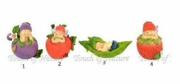 Choice of Miniature Babies Sleeping in Fruit, Spring Fairy Garden Babies, Baby Shower Cake Topper