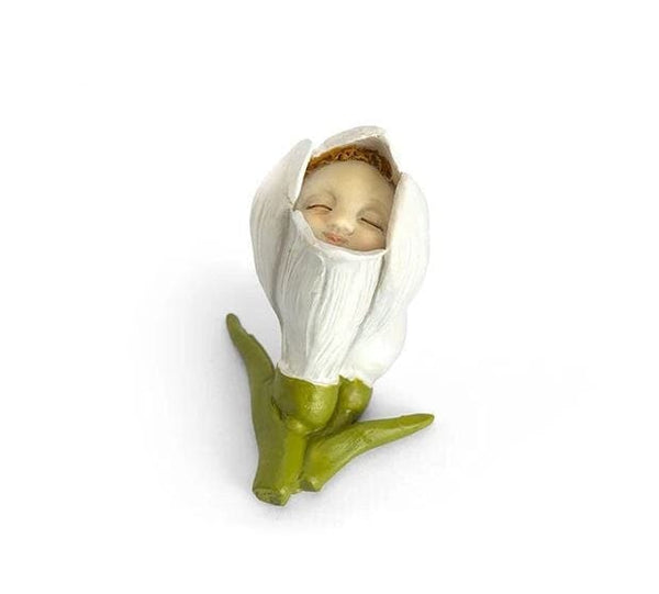 White Flower Bud Baby, Baby Shower Cake Topper