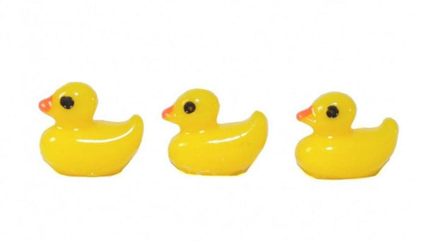 Miniature Yellow Ducks, Dollhouse Bathtub Ducks, Pond Ducks