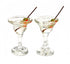 Miniature Martini Glasses, Pair of Cocktail Glasses, Dollhouse Drinks, Miniature Bar Drinks