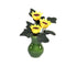 Miniature Artificial Sunflowers in a Green Vase, Dollhouse or Fairy Garden Flowers