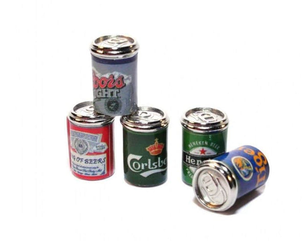 Miniature Beer Can Assortment, Party Drinks, Pool Party Beverages,  Dollhouse Kitchen Drinks