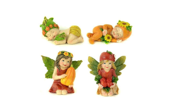 Miniature Fairy Holding Apples,  Fall Garden Fairy,  Fall Cake Topper