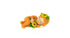 Miniature Sleeping Baby in Orange, Fall Baby Holding a Sunflower,  Fall Cake Topper