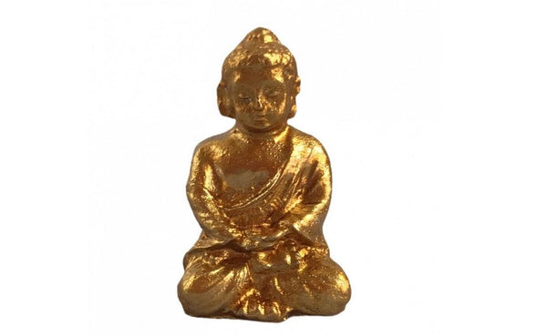 Miniature Buddha Figure, Brass Color Buddha, Zen Garden Miniature