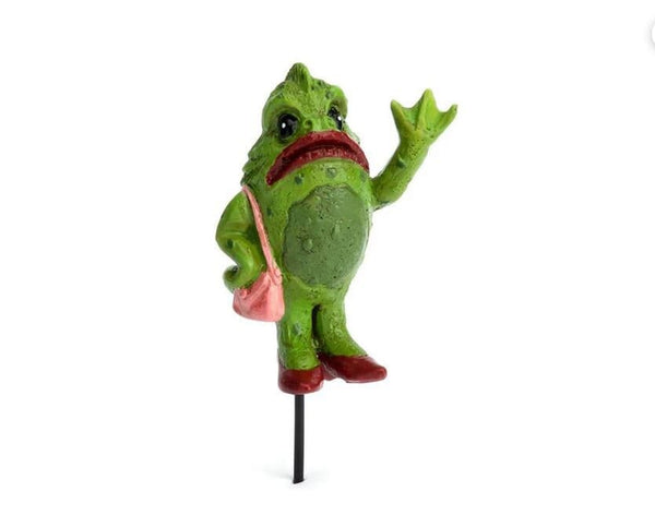 Lady Swamp Monster Lizard, Green Creature from the Lagoon, Fairy Garden Mythical Creature